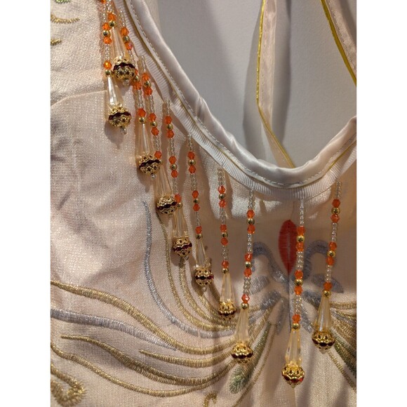 Chinese Wedding Cloak Traditional Cape Embroidered Beaded Ivory Shawl Xiuhe Veil - Picture 5 of 10